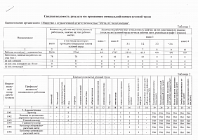 Сводная ведомость результатов проведения специальной оценки условий труда 2017 ч.1